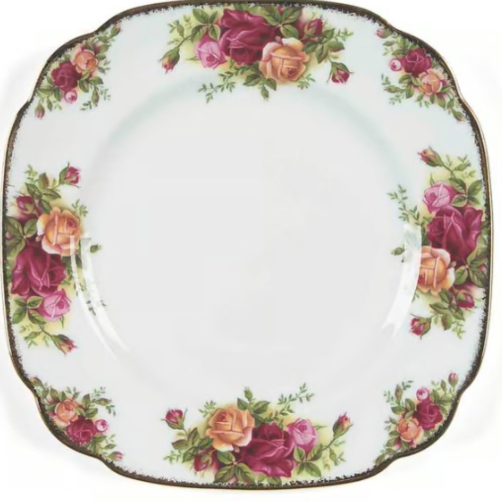 Square Salad Plate Old Country Roses by ROYAL ALBERT